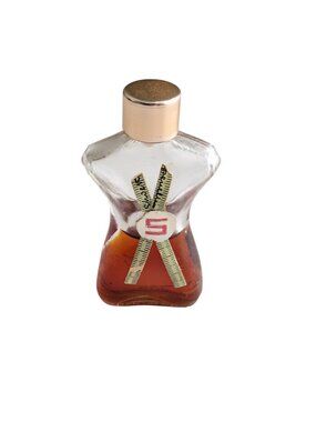 Vintage SCHIAPARELLI TORSO PERFUME BOTTLE Miniature Glass COLLECTIBLE